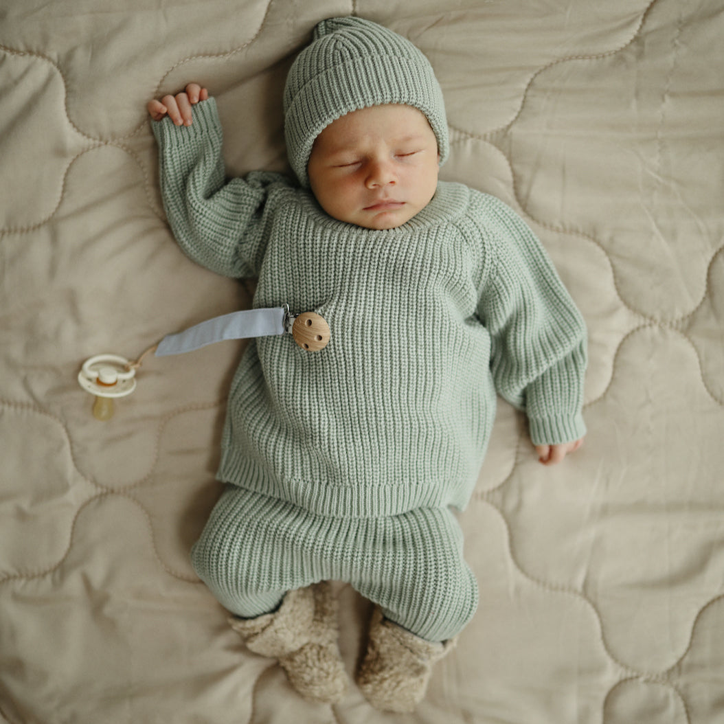 Linen Pacifier Clip 2-Pack