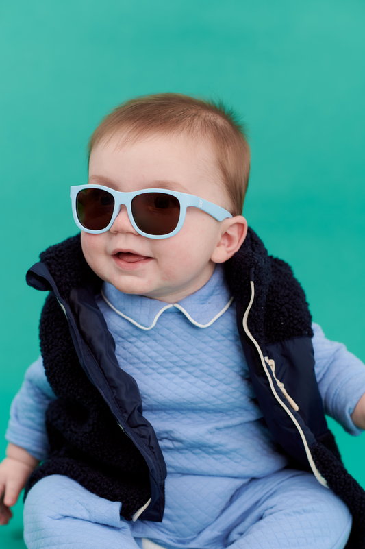 Baby Blue with Amber Lens Navigator Sunglasses for Baby & Kids