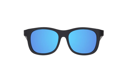 Jet Black Polarized Lens with Mirrored Lens Sunglasses for Baby & Kids