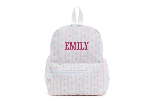TRVL Mini Backpack - Ribbon Floral Pink