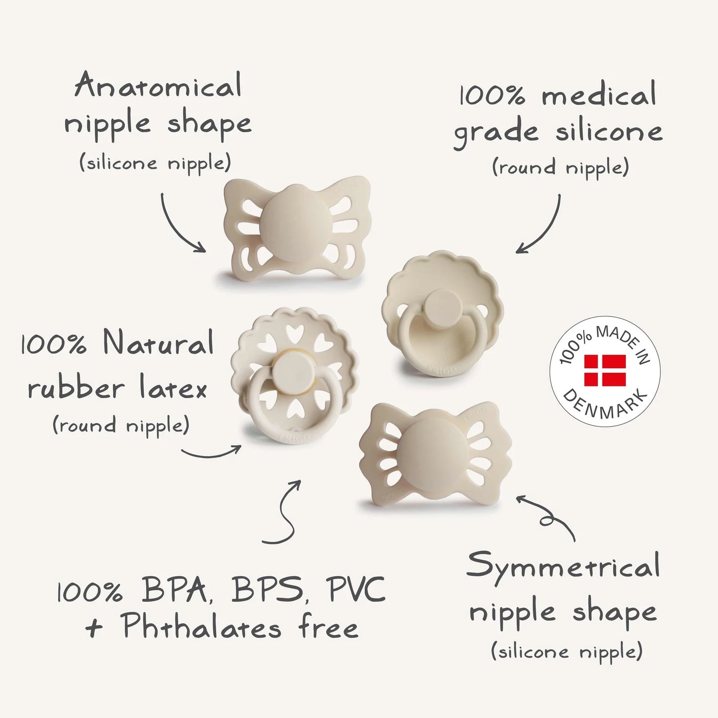 FRIGG Baby's First Pacifier 4-Pack