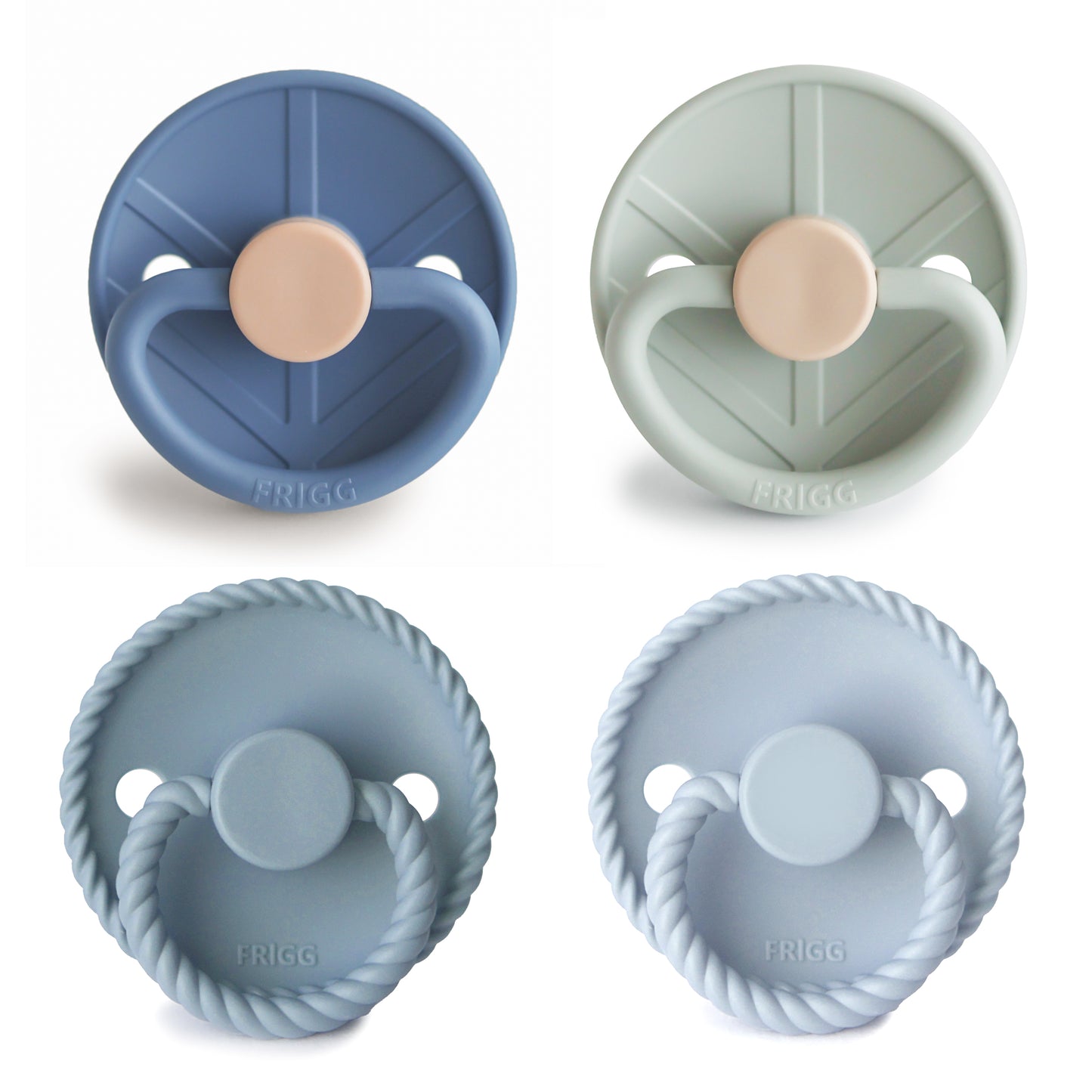 FRIGG Silicone Pacifier 4-Pack - 6-18 Months