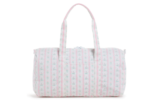 TRVL Weekender Duffel Bag - Ribbon Floral Pink