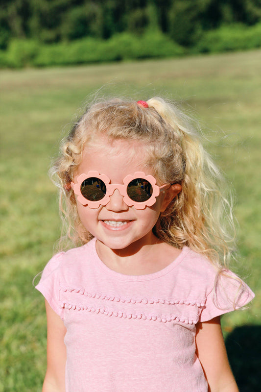 Peach Keen Polarized Flower Sunglasses for Baby & Kids