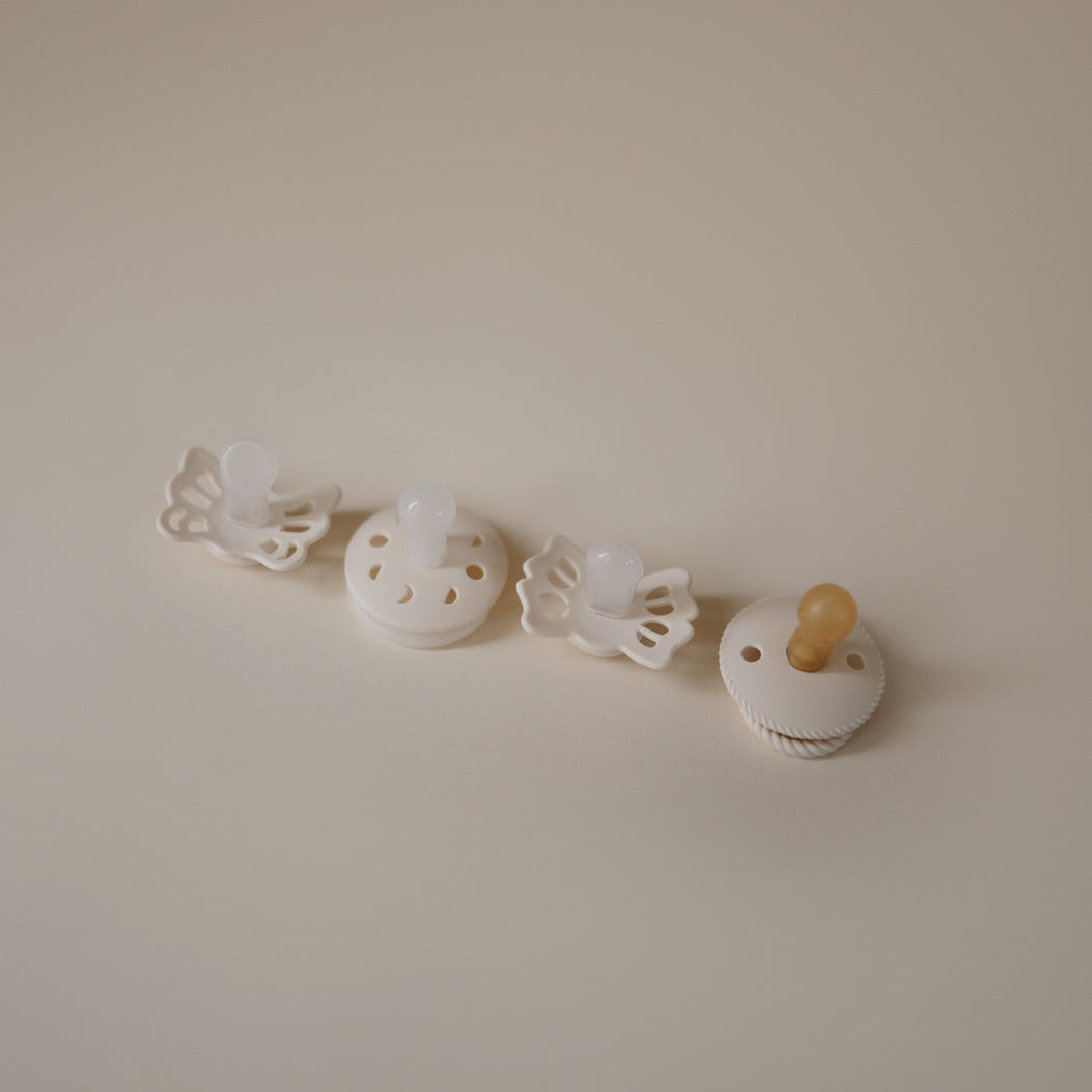 FRIGG Baby's First Pacifier Moonlight Sailing (Cream) 4-Pack