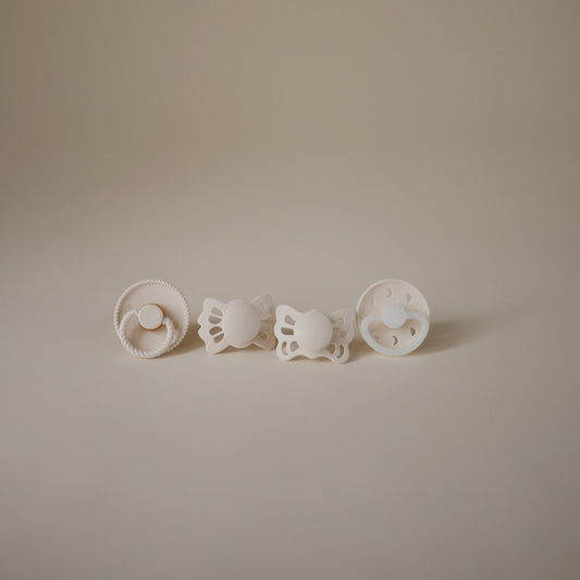 FRIGG Baby's First Pacifier Moonlight Sailing (Cream) 4-Pack