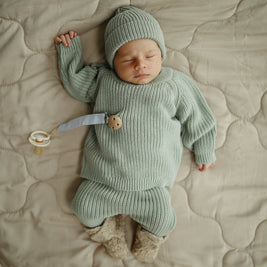 Linen Pacifier Clip 2-Pack