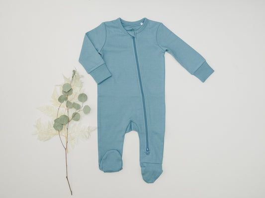 Organic Baby Footie Sleeper with 2-Way Zipper – Soft & Stretchy Pajamas