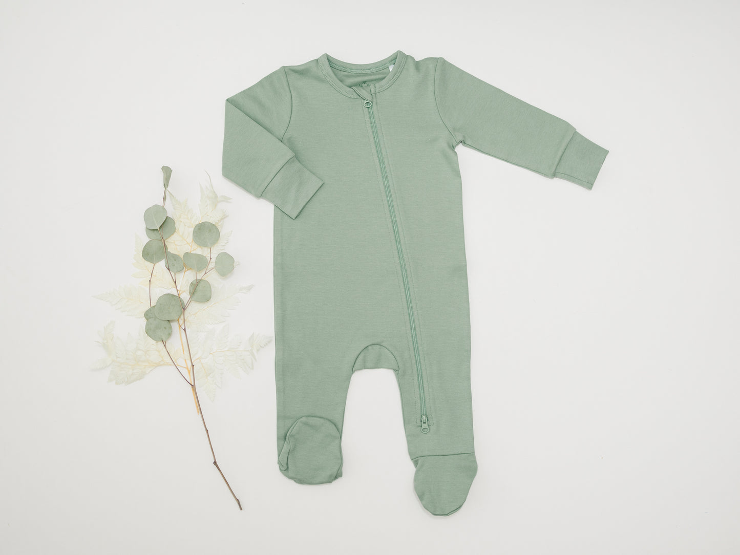 Organic Baby Footie Sleeper with 2-Way Zipper – Soft & Stretchy Pajamas