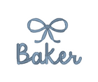 Blue Bow with Name