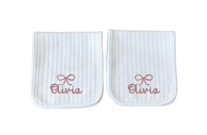 Cely Quilted Burp Cloths - Qty. of 2