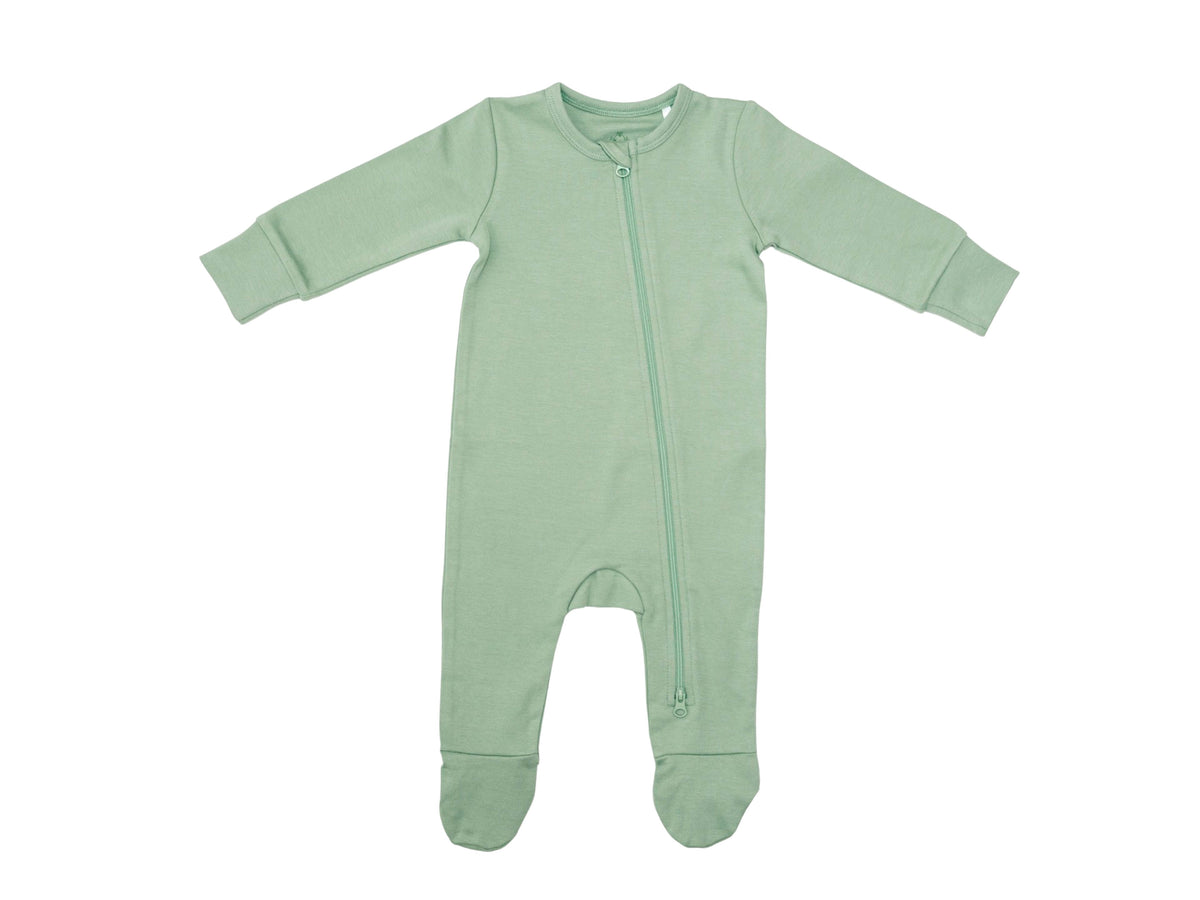Cotton Baby Footie Sleeper with 2-Way Zipper – Soft & Stretchy Pajamas