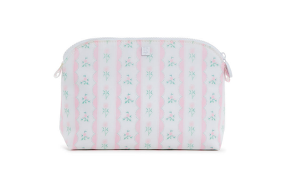 TRVL Goodie Cosmetic Bag - Ribbon Floral Pink