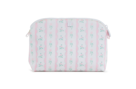 TRVL Goodie Cosmetic Bag - Ribbon Floral Pink