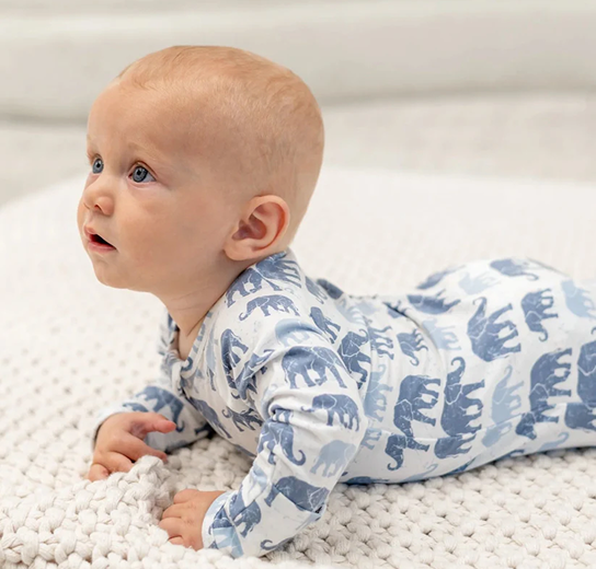 Baby wearing pajamas