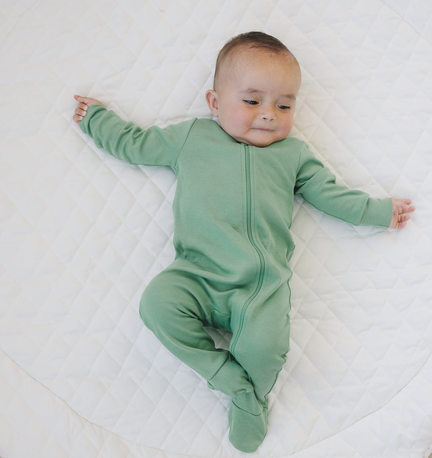 Organic Baby Footie Sleeper with 2-Way Zipper – Soft & Stretchy Pajamas