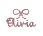 Pink Bow with Name