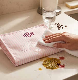 Pink organiser with essentials