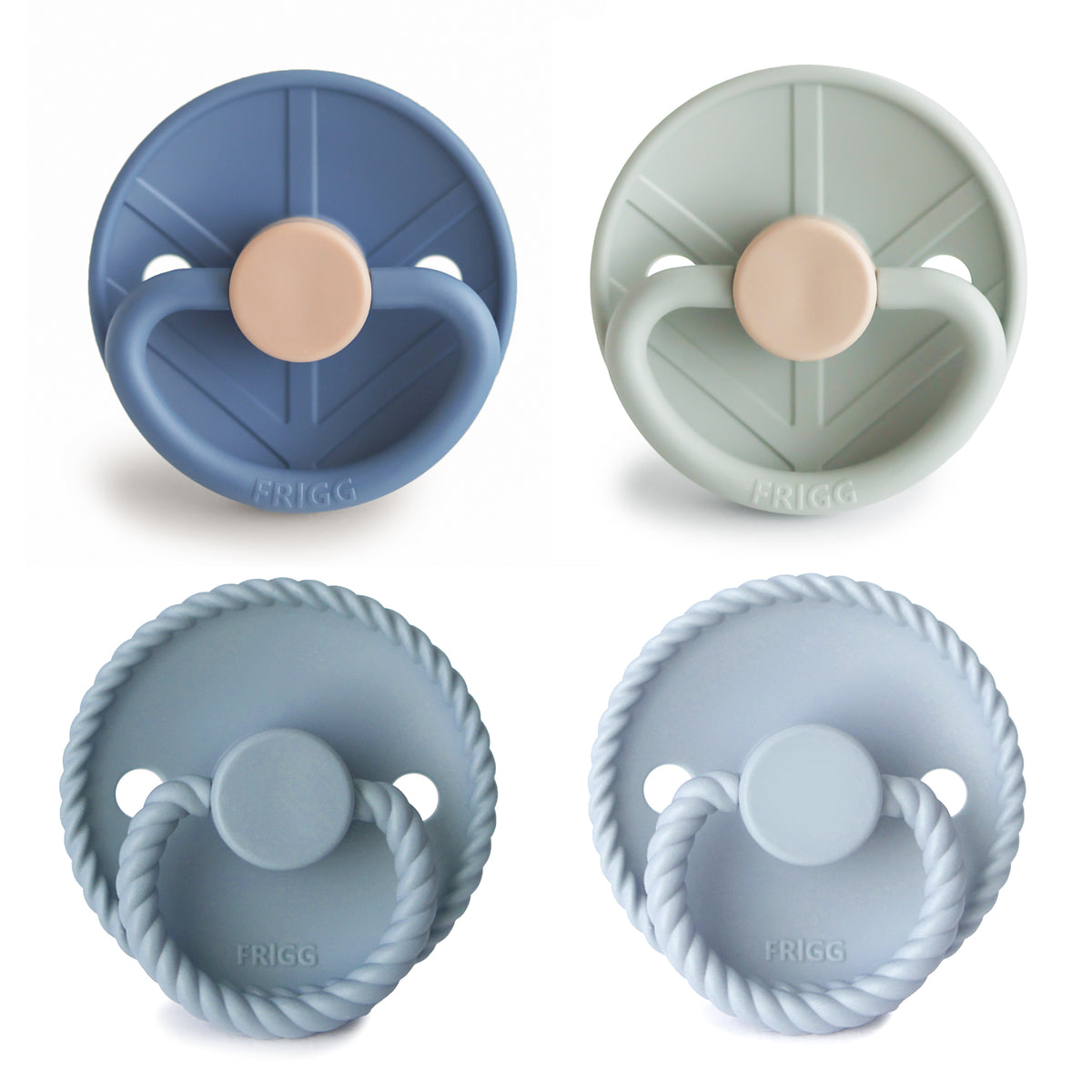 FRIGG Silicone Pacifier 4-Pack - 6-18 Months