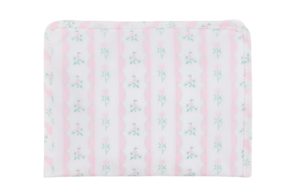 TRVL Roadie Medium Zip Pouch - Ribbon Floral Pink