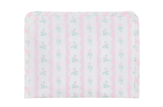 TRVL Roadie Medium Zip Pouch - Ribbon Floral Pink