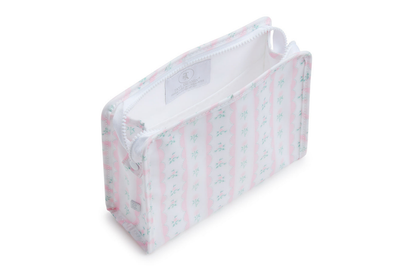 TRVL Roadie Medium Zip Pouch - Ribbon Floral Pink
