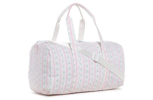 TRVL Weekender Duffel Bag - Ribbon Floral Pink