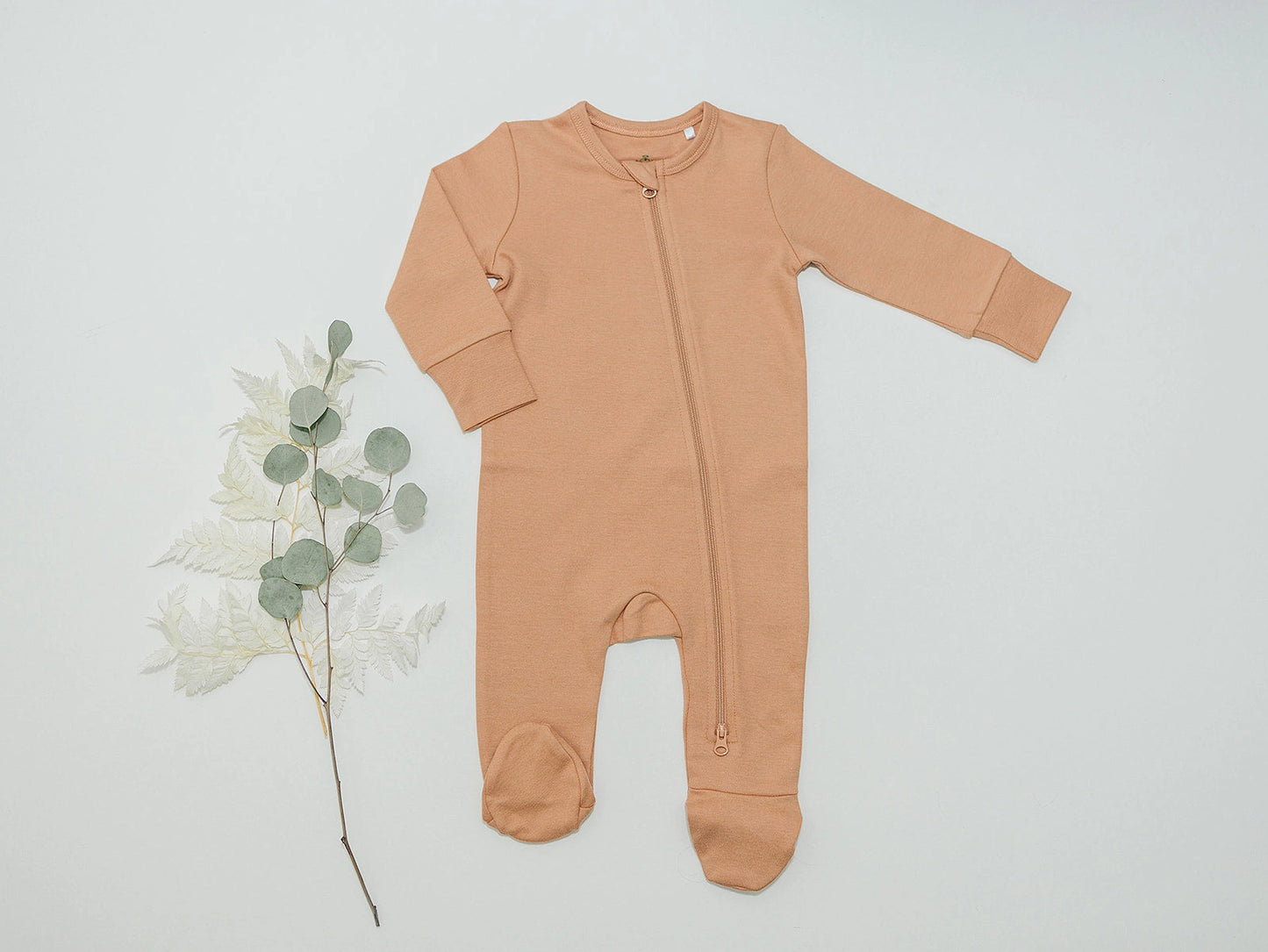 Organic Baby Footie Sleeper with 2-Way Zipper – Soft & Stretchy Pajamas